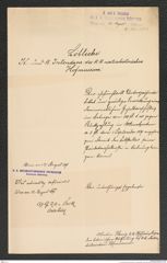k.k. naturhistorisches Hofmuseum, Intendanzakten 1885-1896 (Hauer), Aktenzahl Z.506/1891, Seite 1